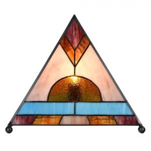 Stolní lampa Tiffany ve tvaru pyramidy – 26x26x30 cm