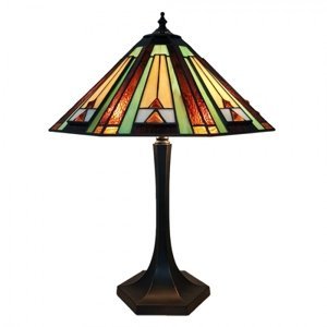 Stolní lampa Tiffany s barevným stínidlem Pomme – 41x54 cm