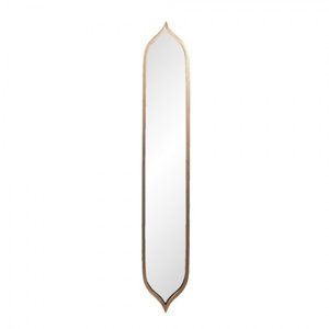 Podlouhlé úzké zrcadlo ve zlatém rámu – 20x2x121 cm