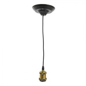 Kabel k lampě zlatý, černý 150 cm E27/max 1*60W – 14x150 cm