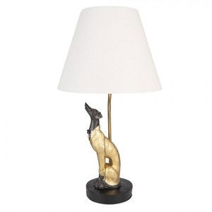 Stolní lampa Dog Gold, Béžová 30x56 cm E27/max 1x60W – 30x56 cm