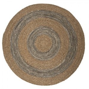 Přírodně-hnědý kulatý koberec z mořské trávy Mais – 120x1 cm