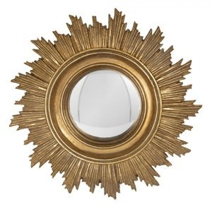 Nástěnné zrcadlo v masivním zlatém rámu s paprsky Soleil