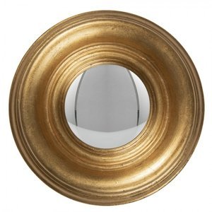 Nástěnné vypouklé zrcadlo ve zlatém rámu Gerrita