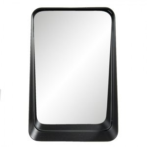 Černé kovové zrcadlo se spodní poličkou – 19x10x29 cm