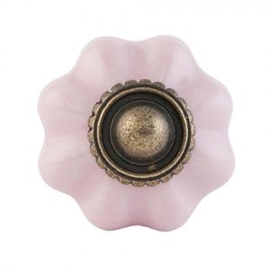 Keramická úchytka Candela světle růžová – 3 cm