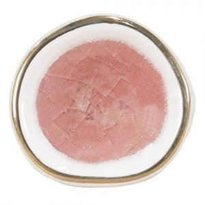 Bílo-růžová antik úchytka se zlatým okrajem a popraskáním Piera – 4x4x7 cm