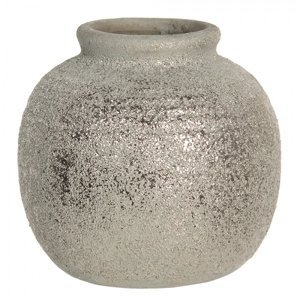 Šedivá váza Thecla s patinou a odřeninami – 8x8 cm