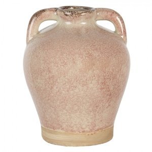 Světle růžová váza Sara s popraskáním a patinou – 16x20 cm
