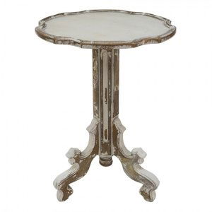 Dřevěný vintage odkládací stolek s výraznou patinou Gijs-jan – 54x75 cm