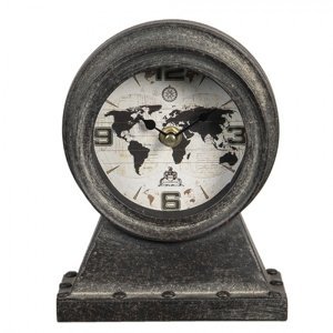 Vintage stolní hodiny The World – 15x8x19 cm