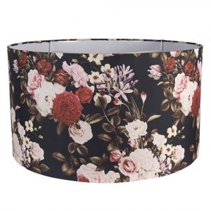 Květinové závěsné textilní stínidlo – 53x30 cm