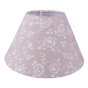Béžové stínidlo lampy s květy růží – 26x15 cm