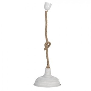 Kovová závěsná lampa na provazu Cupidon – 25x16 cm
