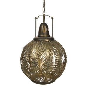Zlatá závěsná lampa Andreas – 45x45x70/175 cm