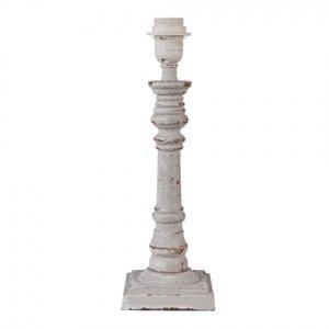Krémovo hnědá dřevěná základna Jaak k lampě – 12x12x37 cm