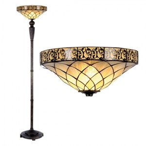 Stojací lampa Tiffany- 	Ø 41*179 cm 1x E27 / max – 41x179 cm