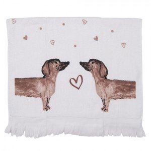 Kuchyňský froté ručník s jezevčíky Dachshund Love – 40x66 cm