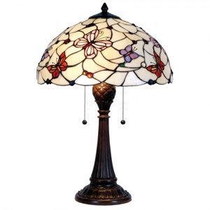 Stolní lampa Tiffany Butterfly Garden – 41x60 cm