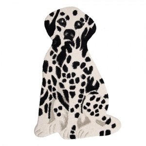 Koberec Dog Bílý, Černý 60x90x2 cm