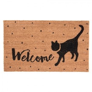 Kokosová rohožka Welcome Cat – 75x45x1 cm
