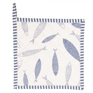 Bavlnená podložka pod hrnce Nautic Fish – 20x20 cm