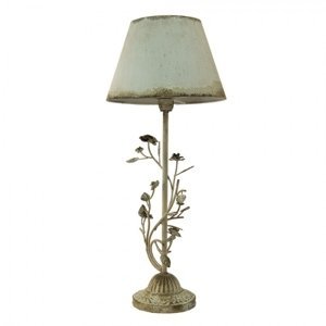 Vintage stolní lampa s růžemi – 33x79 cm