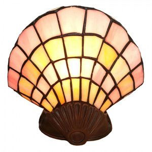 Nástěnná lampa Tiffany Shell – 25x20 cm
