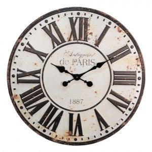 Kovové antik nástěnné hodiny Antiquite de Paris – 70x5 cm