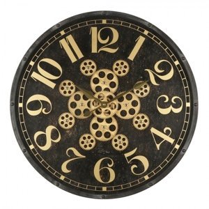 Nástěnné hodiny černé 60*7 cm – 60x7 cm