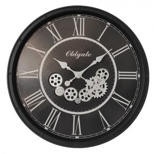 Nástěnné hodiny černé 76*8 cm / 3*AA – 76x8 cm