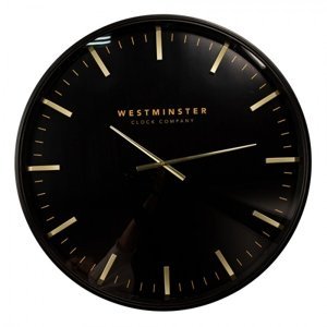 Nástěnné hodiny černé 76*6 cm / 1*AA – 76x6 cm
