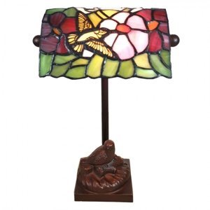 Stolní lampa Tiffany Oiseau – 15x15x33 cm