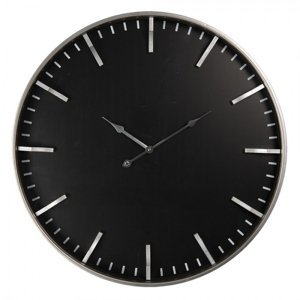 Černé minimalistické nástěnné hodiny Cadice