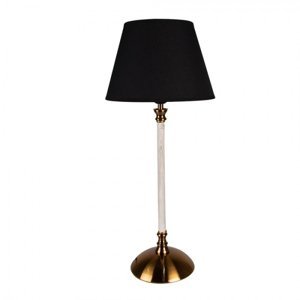 Stolní lampa s bílo-zlatou základnou a černým stínidlem Bartel – 22x53 cm