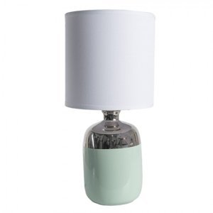Stolní lampa s keramickou nohou a bílým stínidlem – 15x33 cm