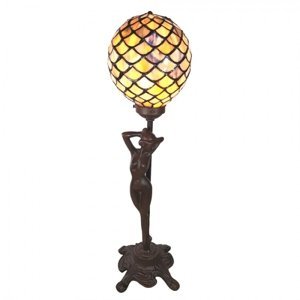 Stolní vitrážová lampa Tiffany Femme – 21x21x51 cm