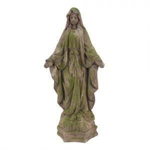 Socha panenky Marie s mechovým povrchem – 35x26x78 cm