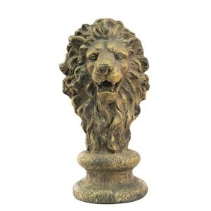 Dekorace Lion Gold 34*35*67 cm – 32x32x67 cm