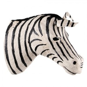 Nástěnná dekorace Zebra Černá, Bílá 21x46x37 cm – 21x46x37 cm