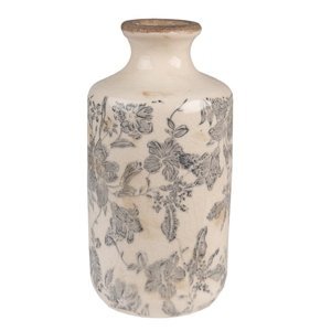 Dekorativní váza Šedobéžová 10x21 cm – 10x21 cm