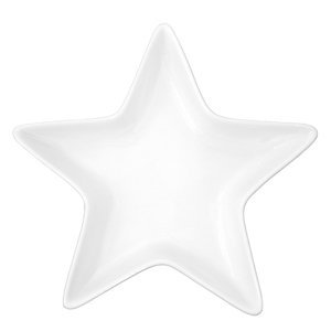Bílá keramická miska ve tvaru hvězdy White Star – 15x15x2 cm