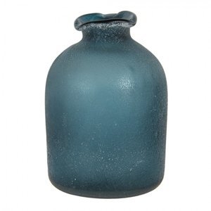 Modrá váza Single s patinou – 7x10 cm