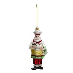 Vánoční ozdoba Santa cukrář -Ø 7*7*17 cm – 7x7x17 cm