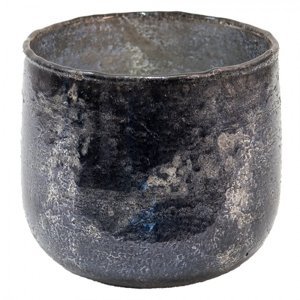 Skleněná čajová svíčka Houder Grey 13*12 cm – 13x12 cm