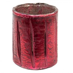 Skleněná čajová svíčka Houder červená 9*11 cm – 9x11 cm