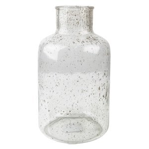Skleněná transparentní foukaná váza Sandy – 18x32 cm