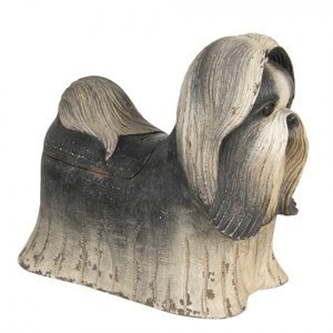 Dekorace psa shih-tzu s úložným prostorem – 24x12x20 cm