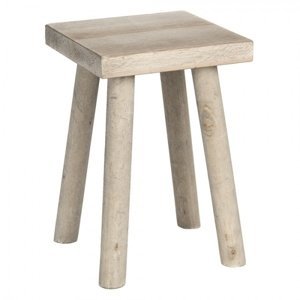 Dekorační stolička ze světlého dřeva – 18x18x26 cm