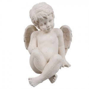 Dekorace sedící anděl – 13x17x15 cm